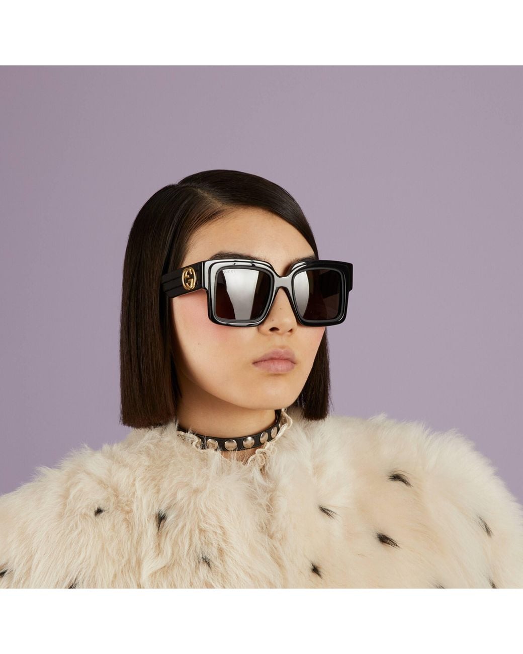 Gucci Multicolor Eyewear Logo-Plaque Oversized-Frame Sunglasses
