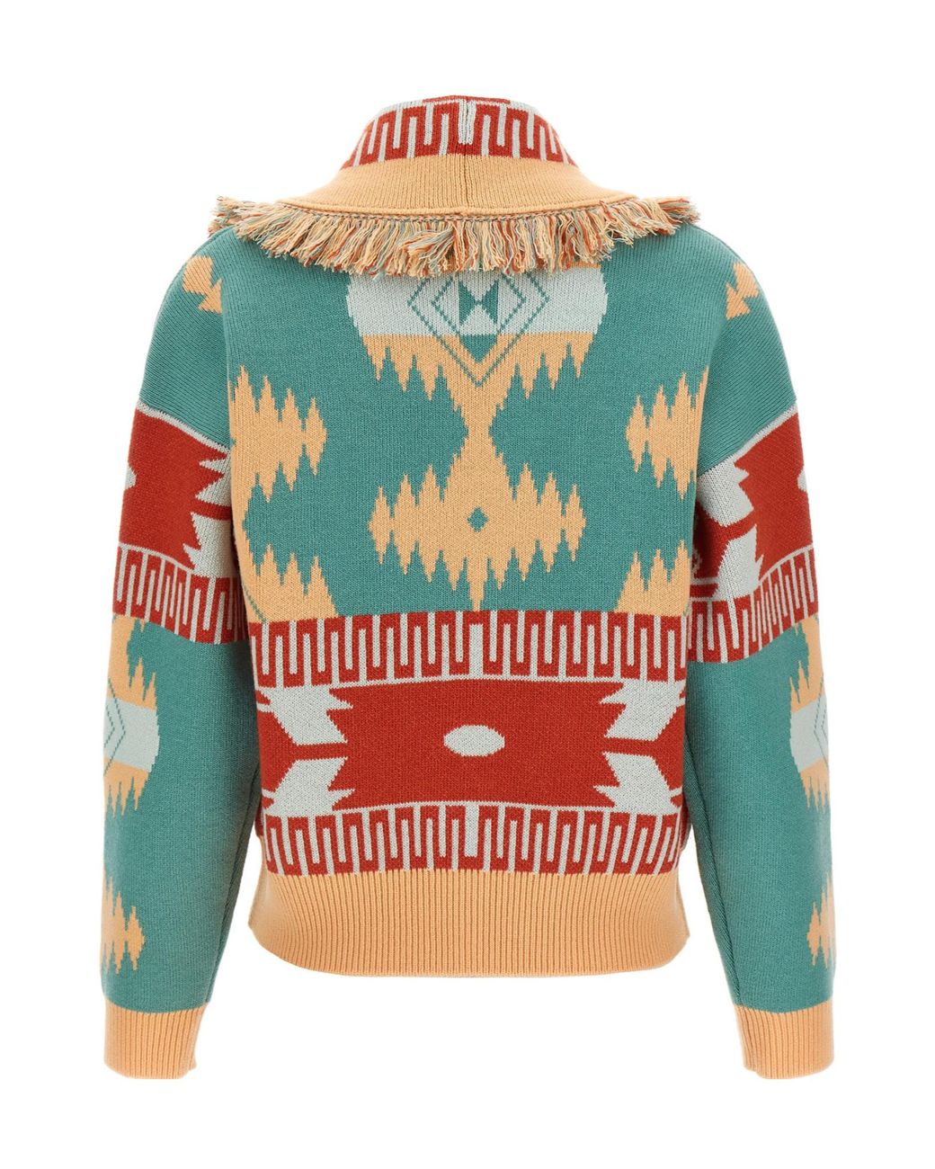 Alanui Orange Icon Jacquard Cardigan