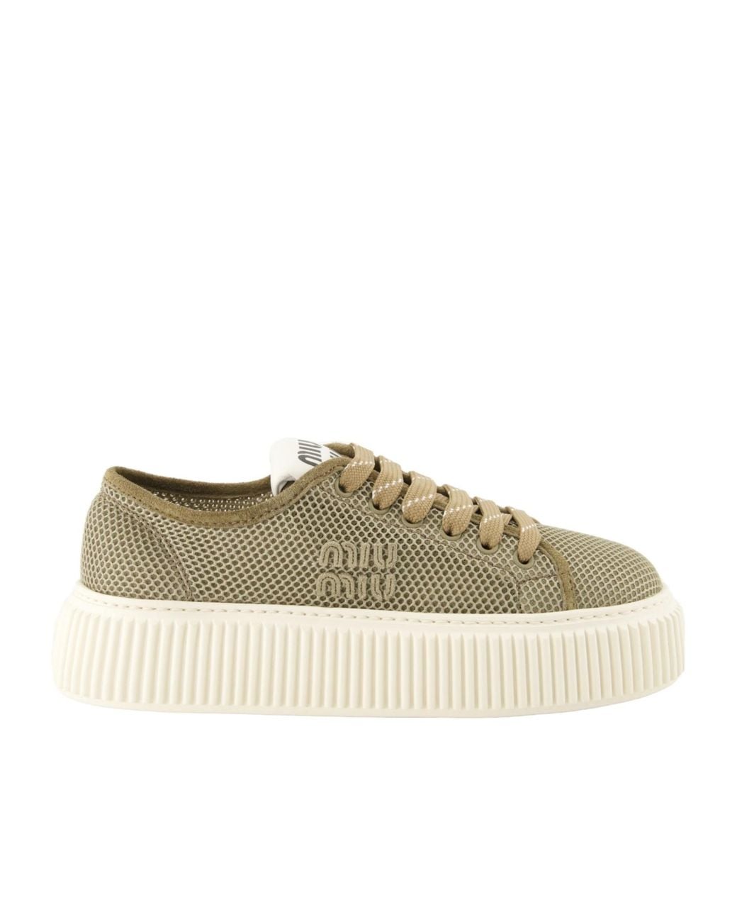 Miu Miu Multicolor Mesh Platform Sneakers