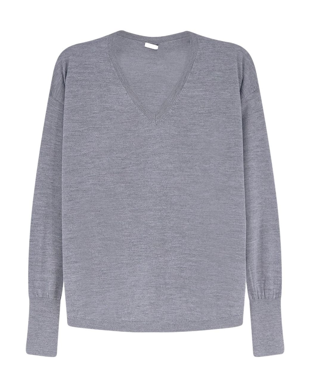 Aspesi Gray V-Neck Knitted Sweater