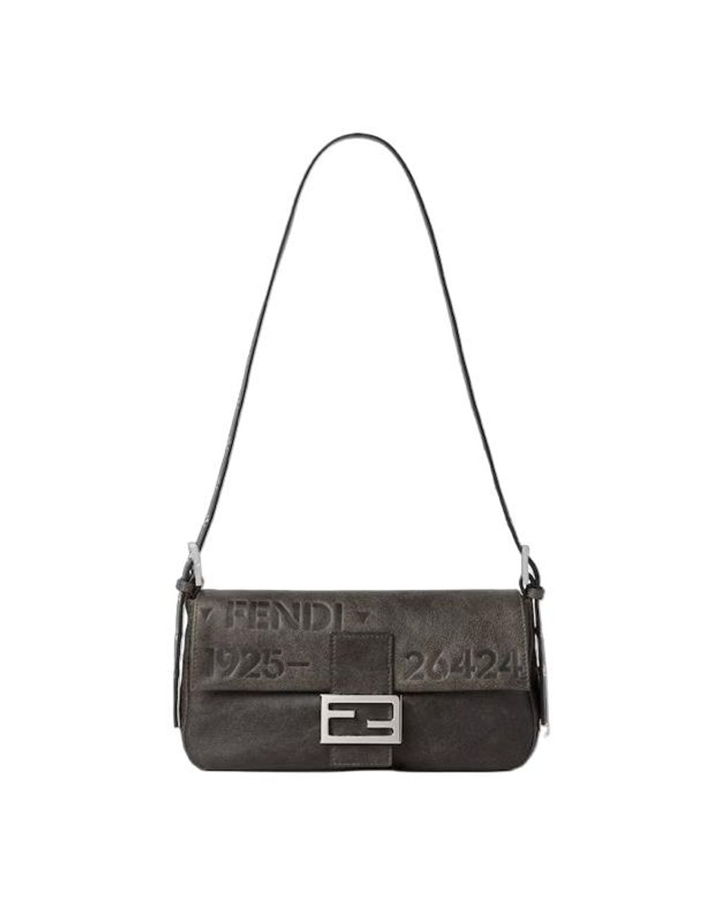Fendi Black Baguette 26424 Vintage Tote Bag