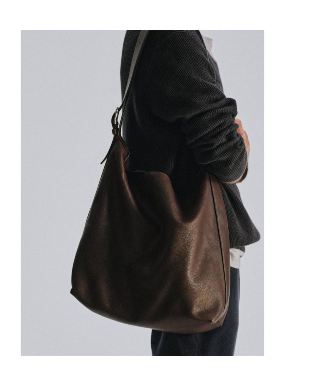 The Row Black Jean Shoulder Bag