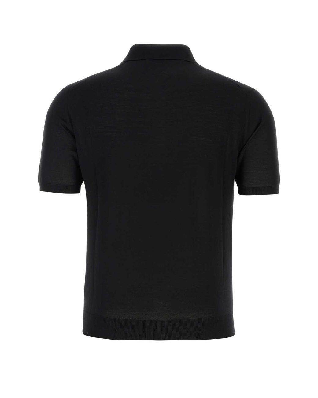 Prada Black Logo Detailed Short-Sleeved Polo Shirt for men