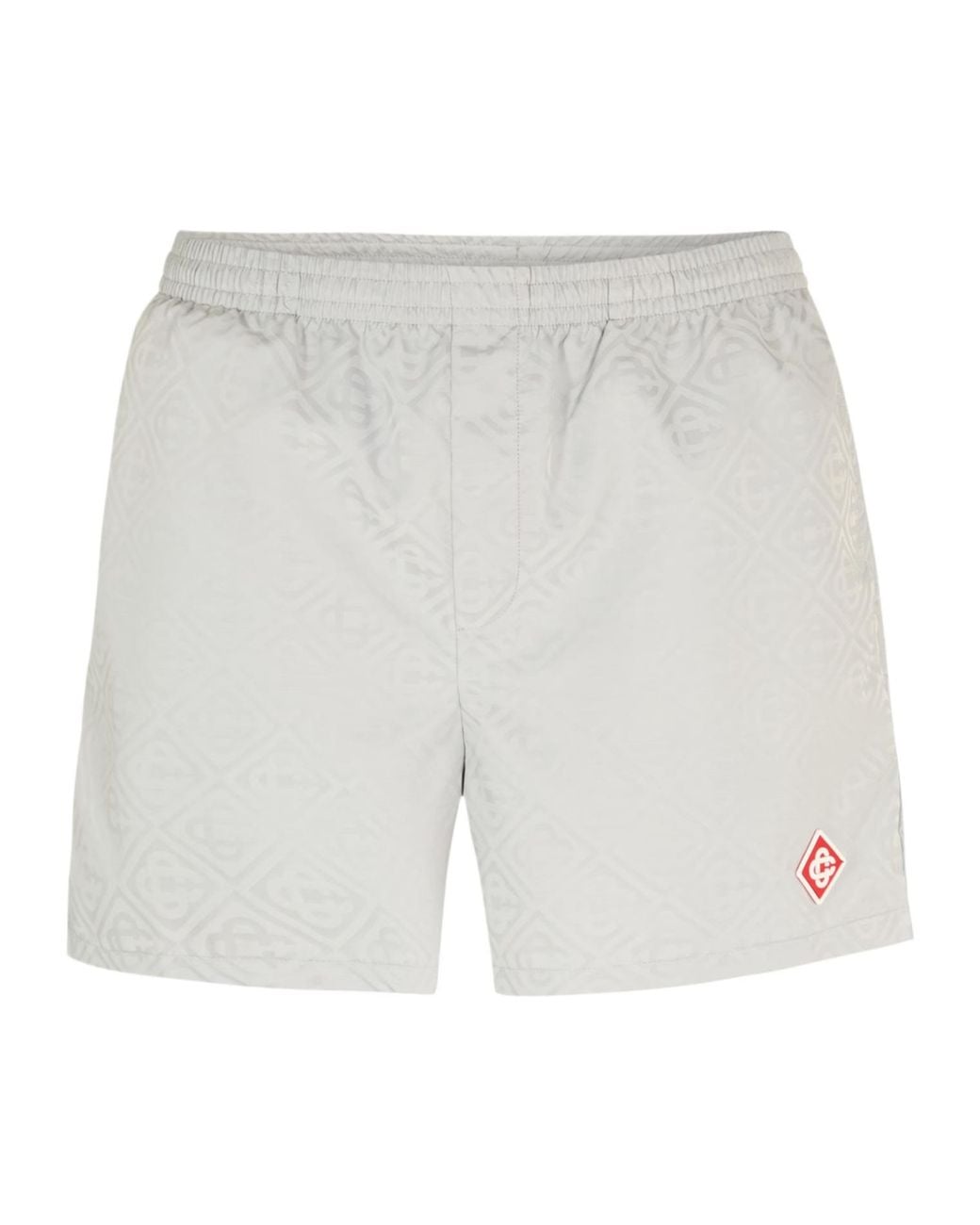 Casablanca White Logo-Stamped Swim Trunks for men