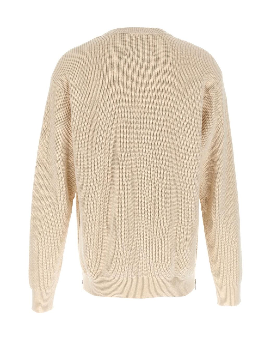 Jil Sander White Side-Zip Knitted Jumper for men