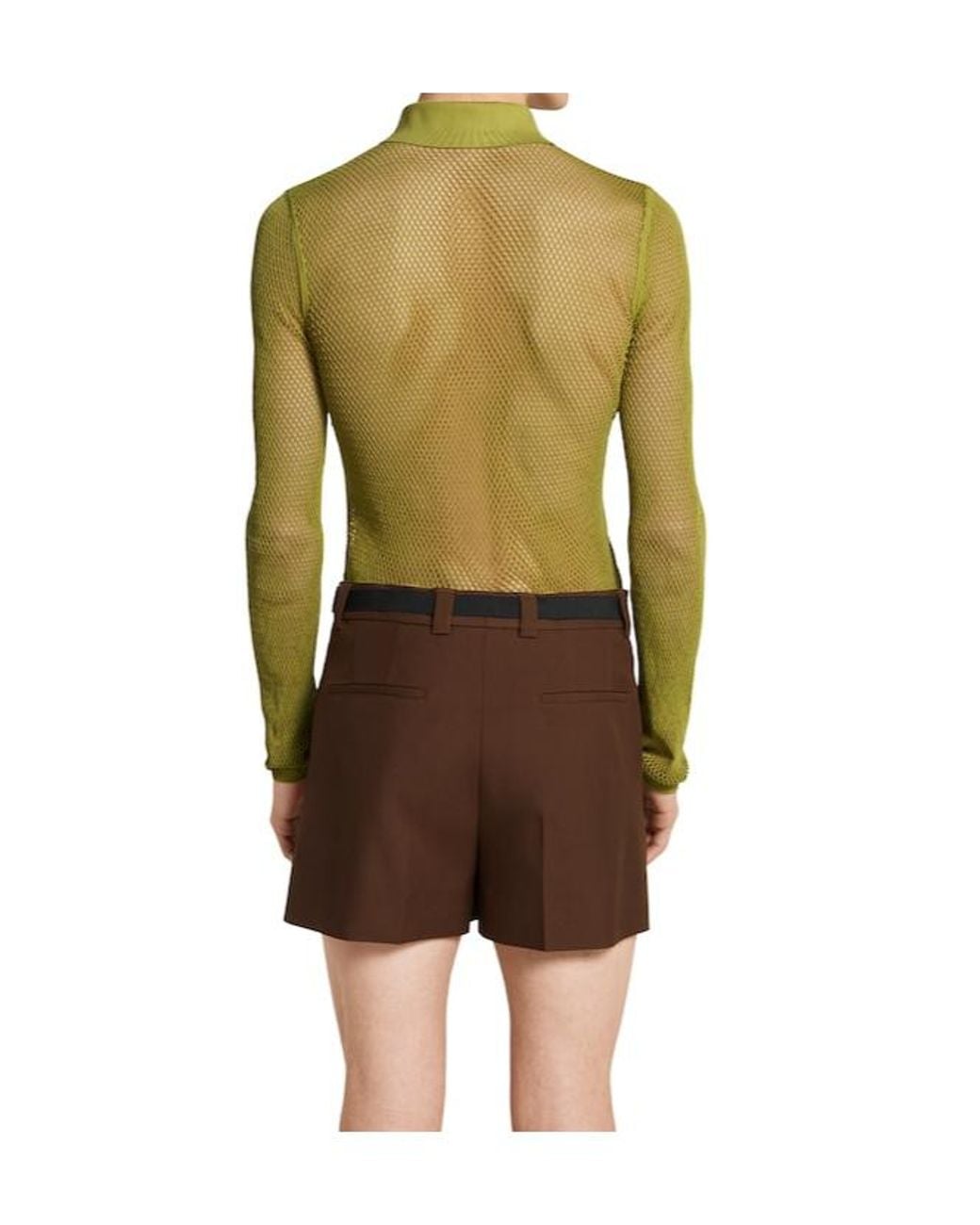 Gucci Green Embossed Technical Mesh Polo Top for men