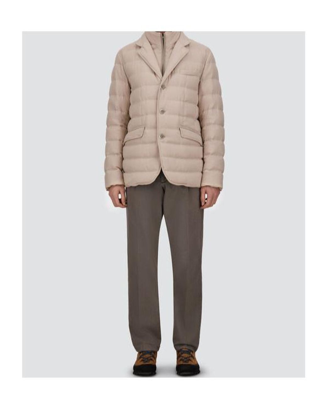 Herno Natural Quilted Wool-Blend Blazer for men