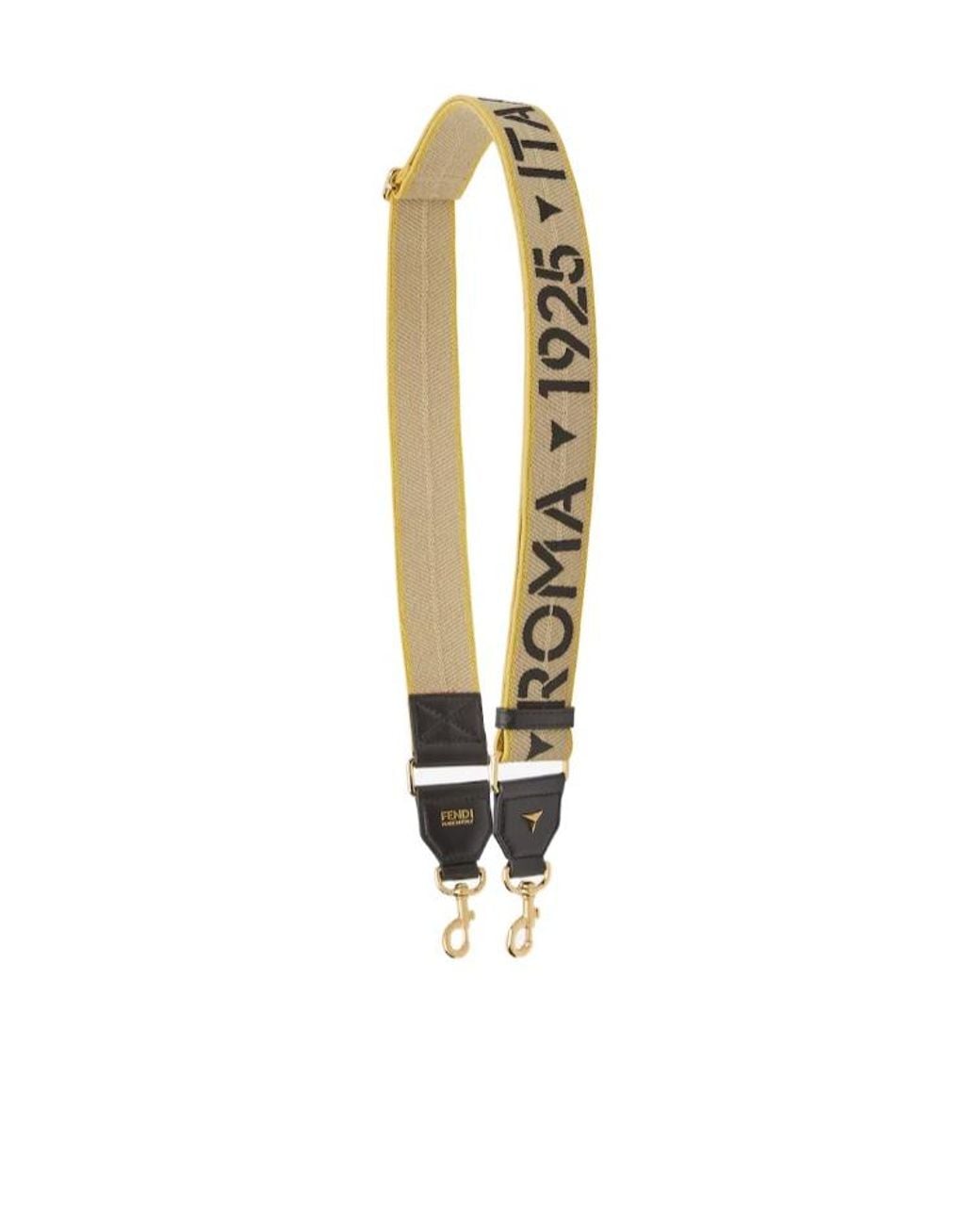 Fendi White Rope-Coloured Fabric Shoulder Strap