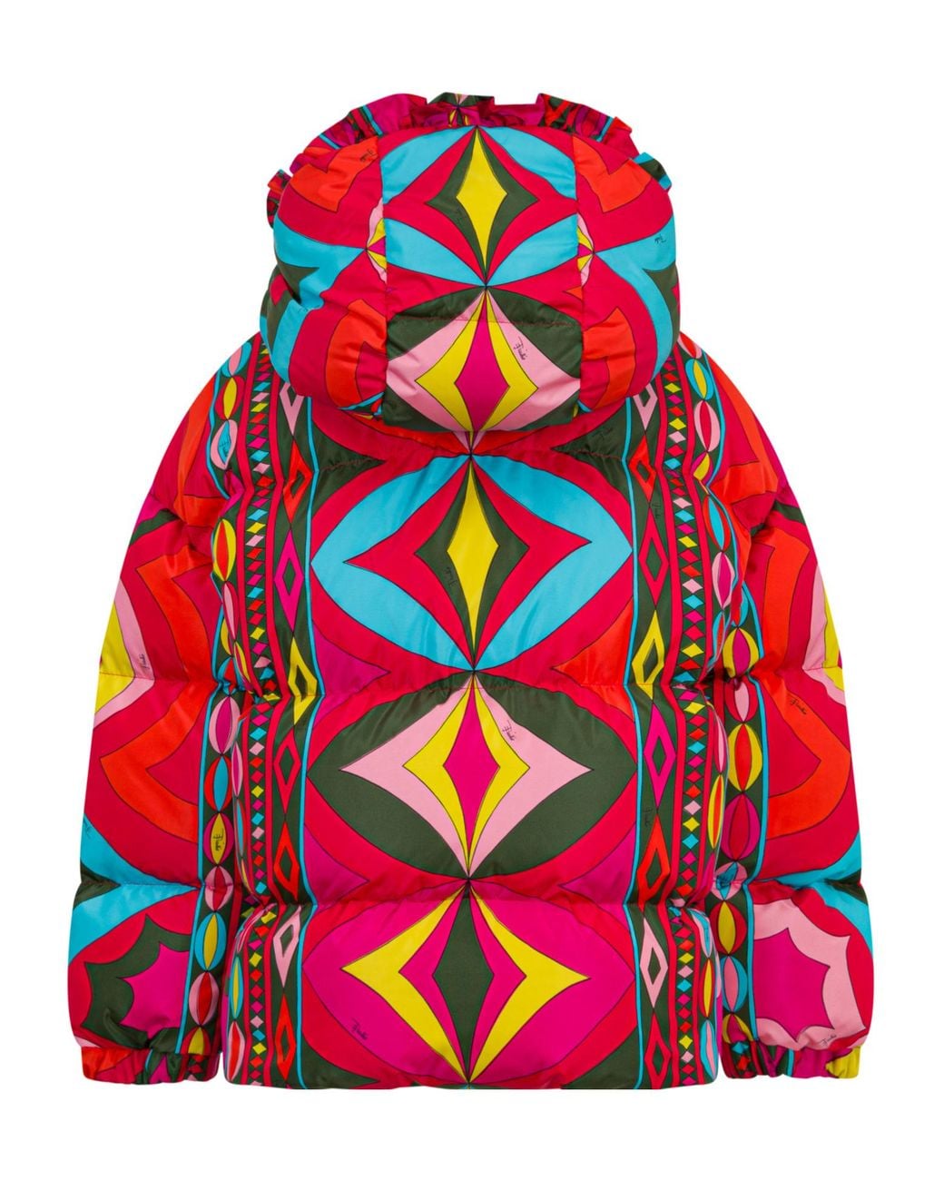 PUCCI Long-Sleeve Hooded Padded Jacket in Red | Lyst