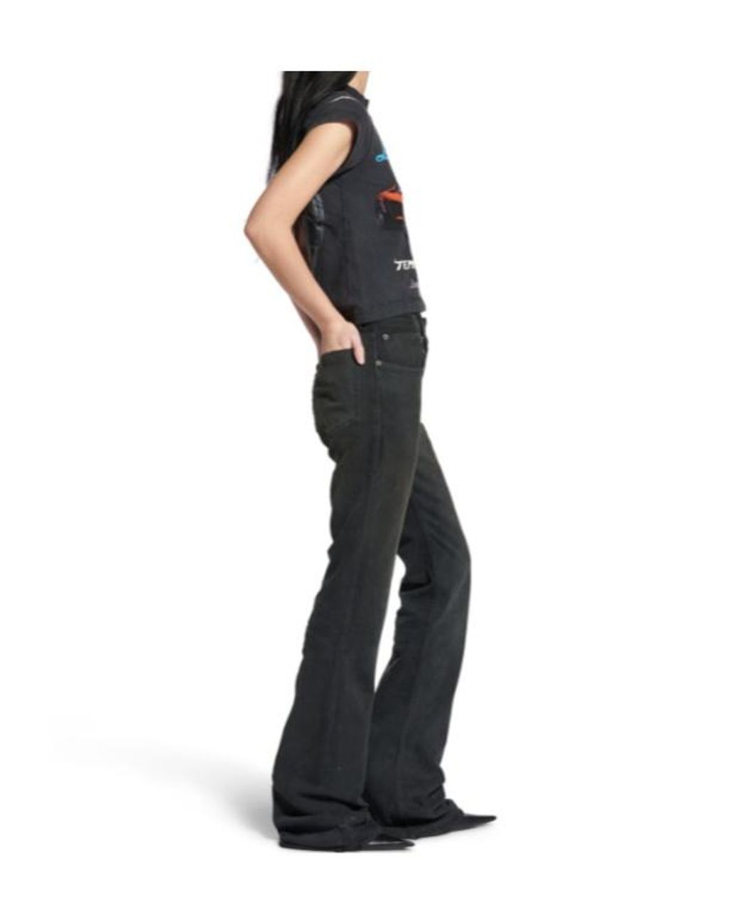 Balenciaga Black Slim-Fit Bootcut Jeans