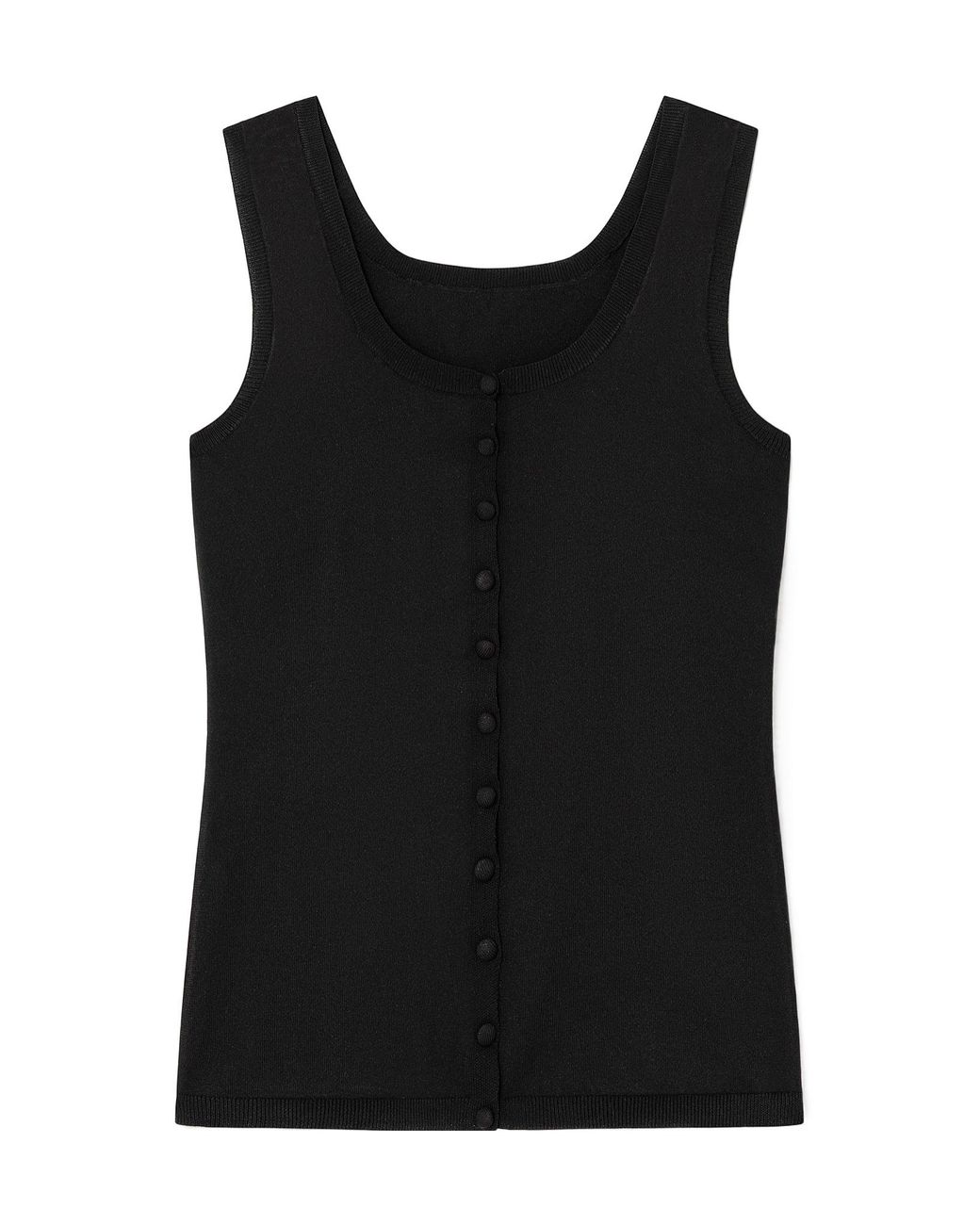 GIMAGUAS Black Crew-Neck Tank Top