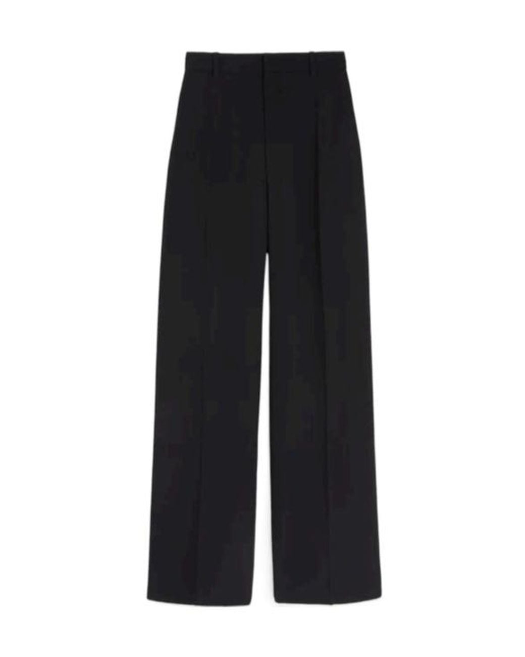 Phoebe Philo Black Wool High-Waisted Slim-Fit Trousers
