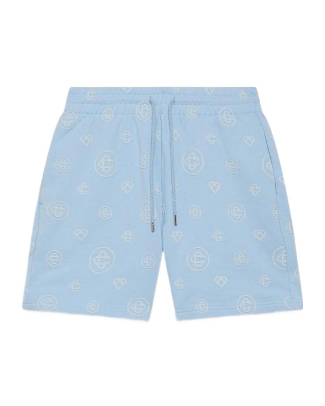 Casablanca Blue Monogram Print Shorts for men