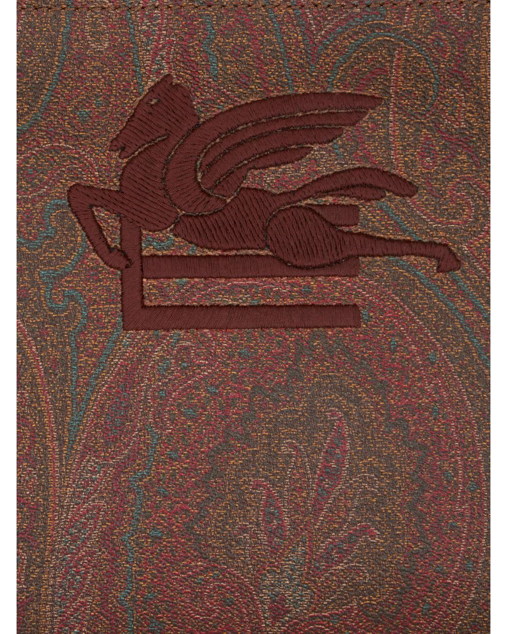 Etro Brown Large Paisley Pouch