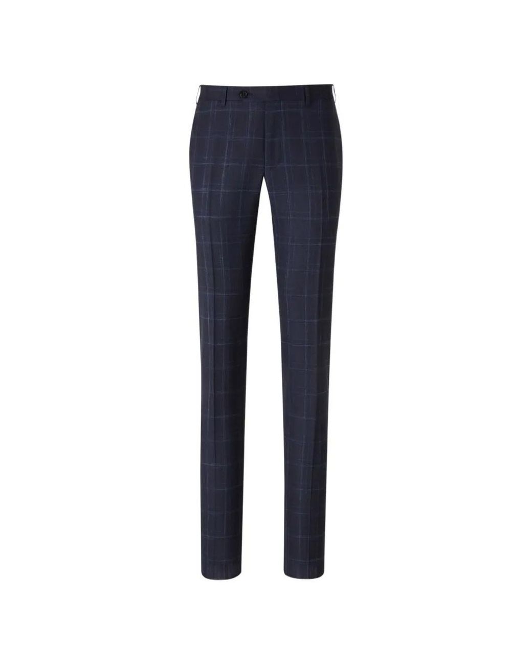 Canali Blue Check Patterned Two Piece Tailored Suit for men
