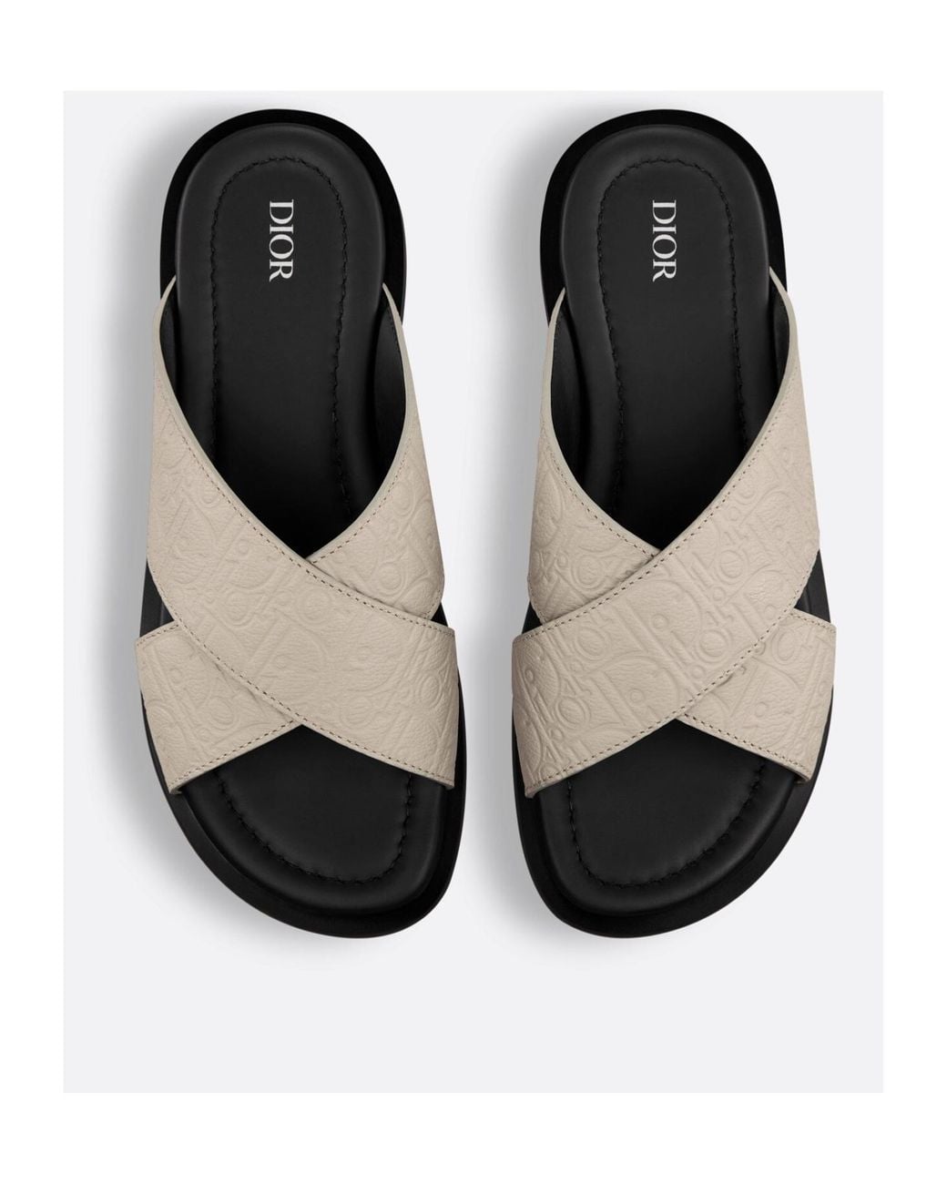 Dior White Homme Alias Slip-On Sandals for men
