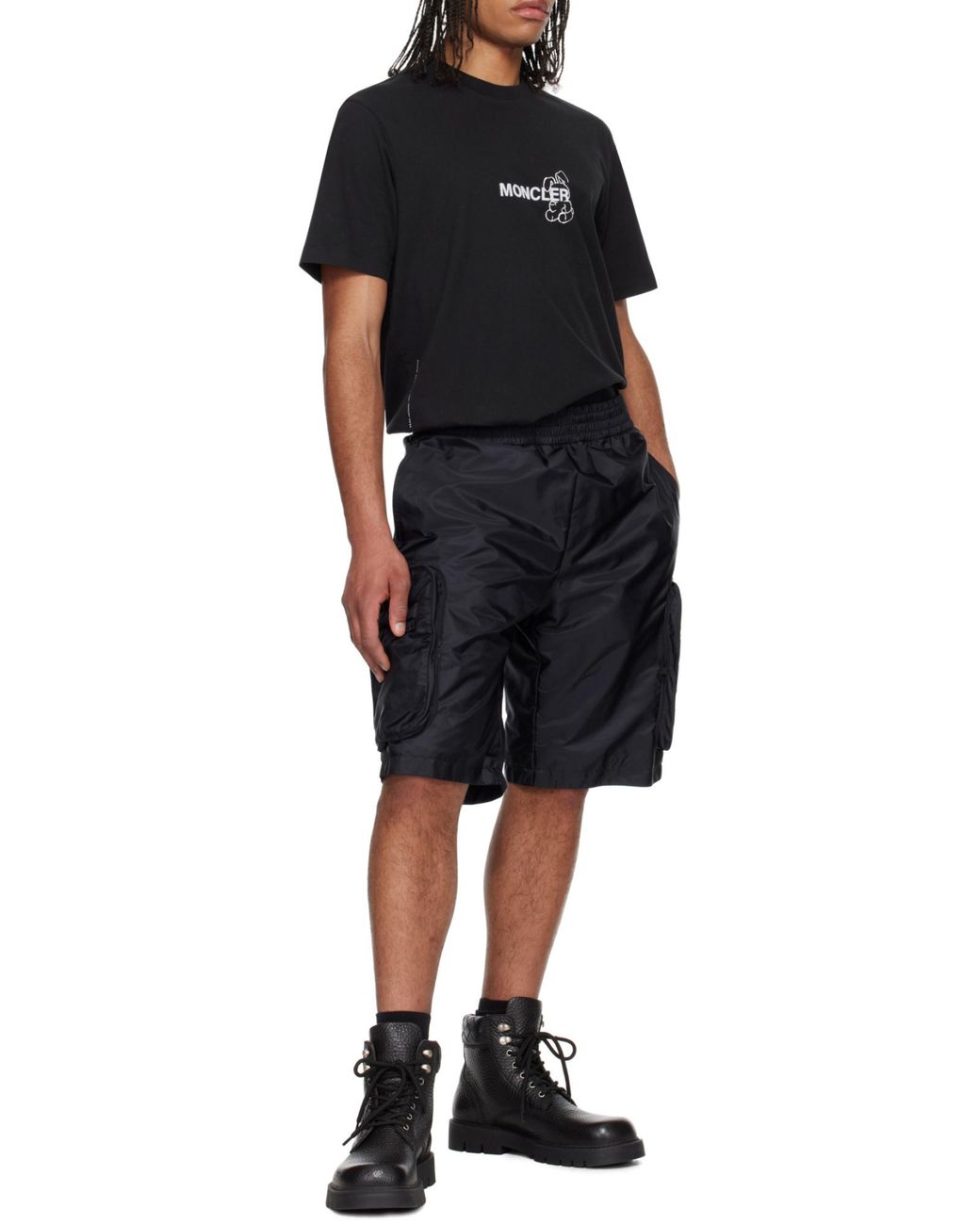 Moncler Blue X Mercedes-Benz By Nigo Packable Bermuda Shorts for men