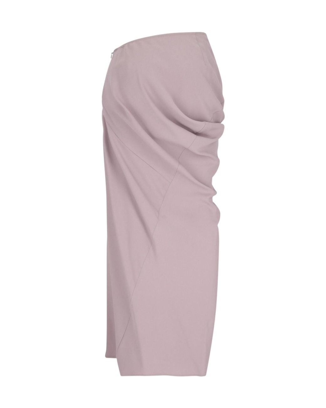 Dries Van Noten Purple Ruched High-Low Waist Skirt