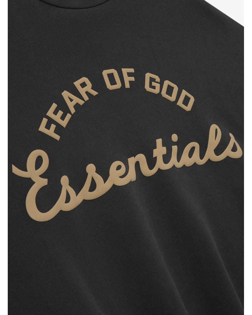 Fear Of God Black Essentials Logo Print Sweatshirt for men