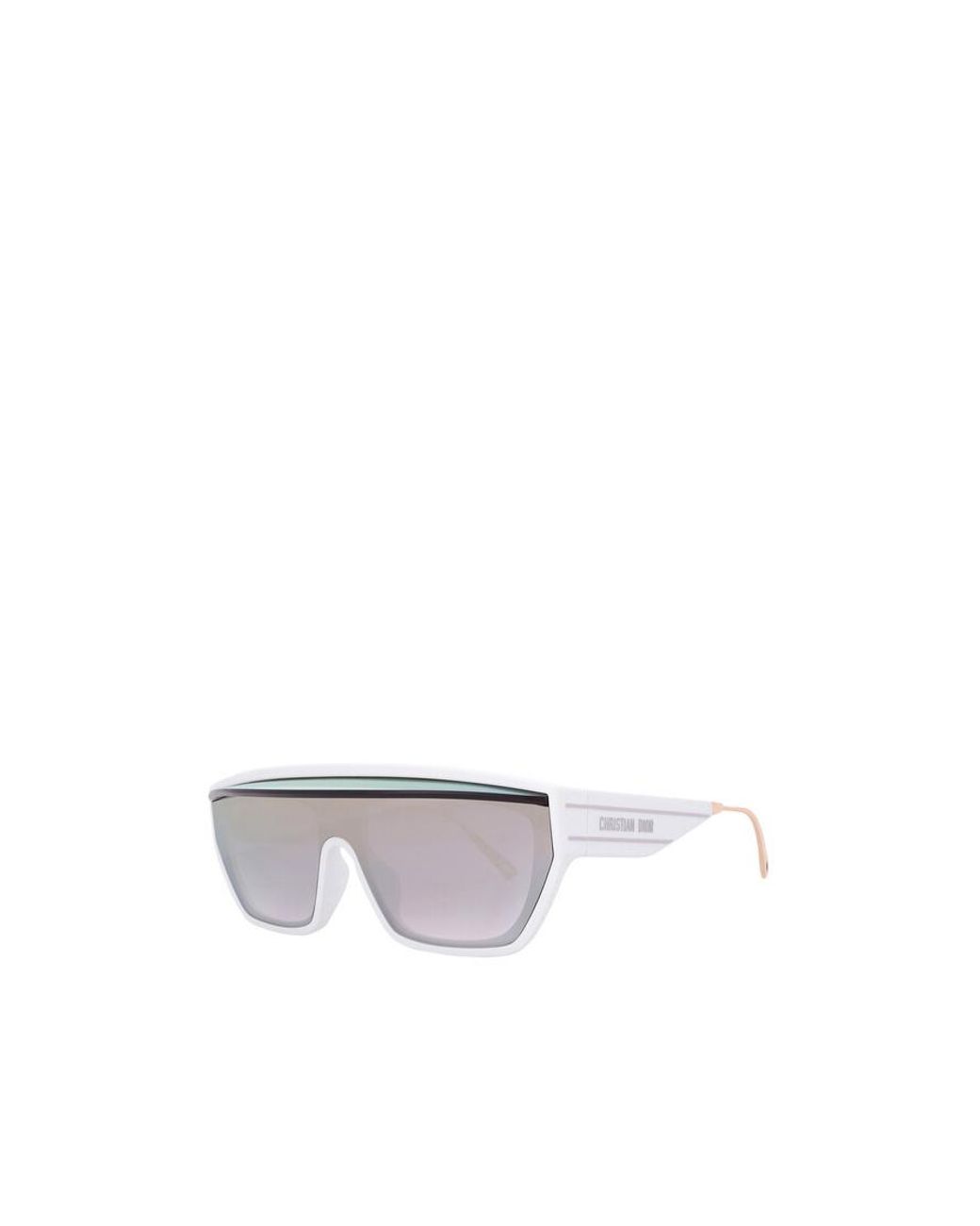 Dior White Shield-Shaped Sunglasses