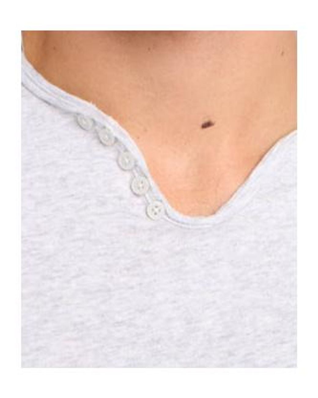 Zadig & Voltaire White Monsatir Henley Button-Detail T-Shirt for men