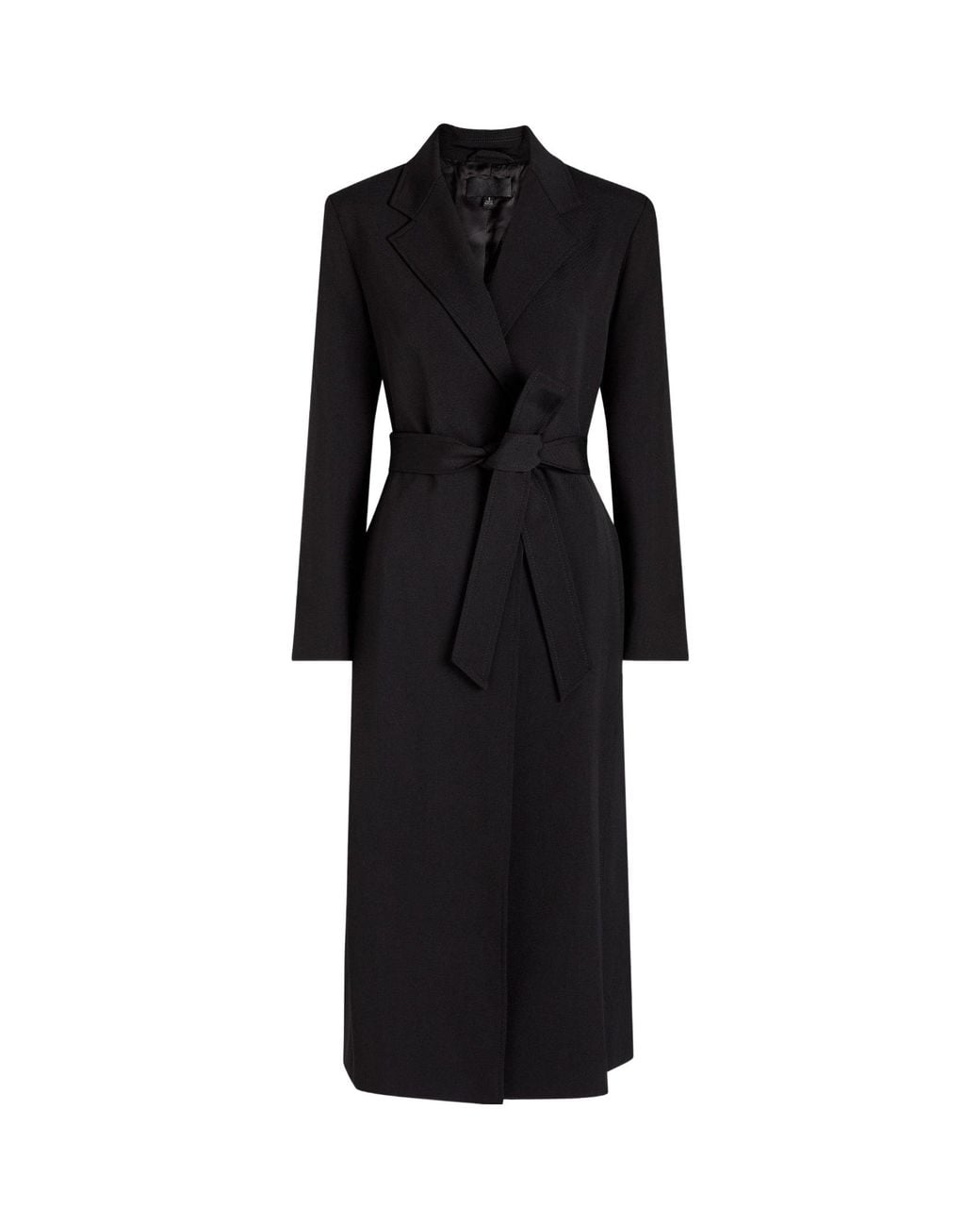 Nili Lotan Black Long-Sleeved Belted Coat