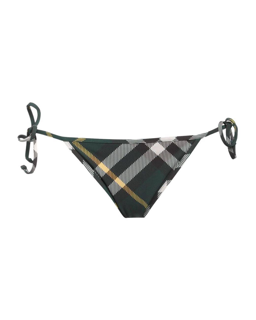Burberry Green Checkered Bikinis