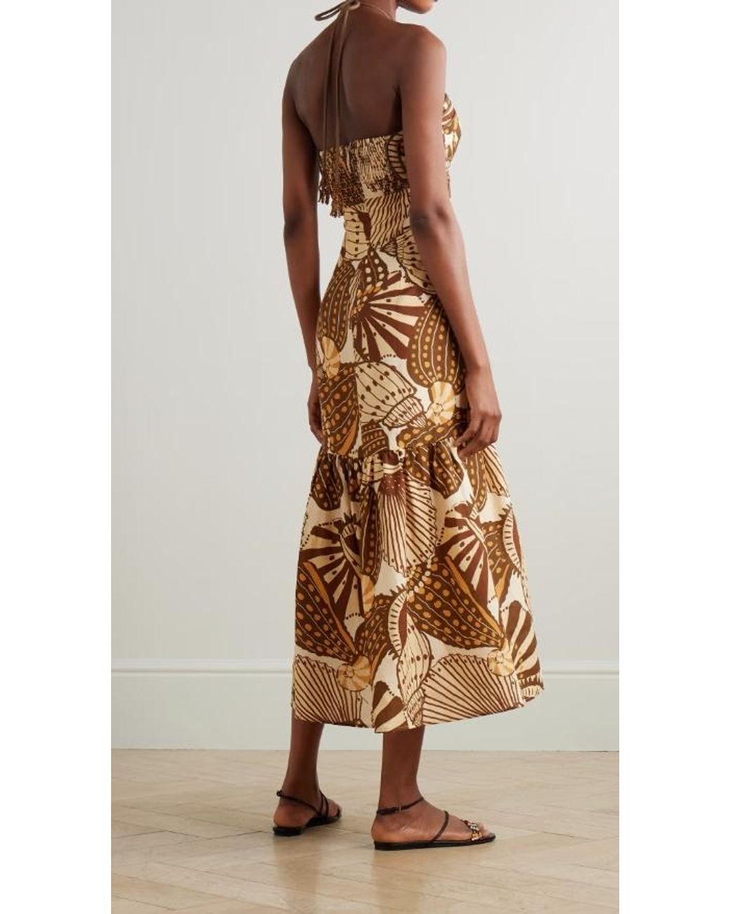 Farm Rio Natural Halter Neck Dress