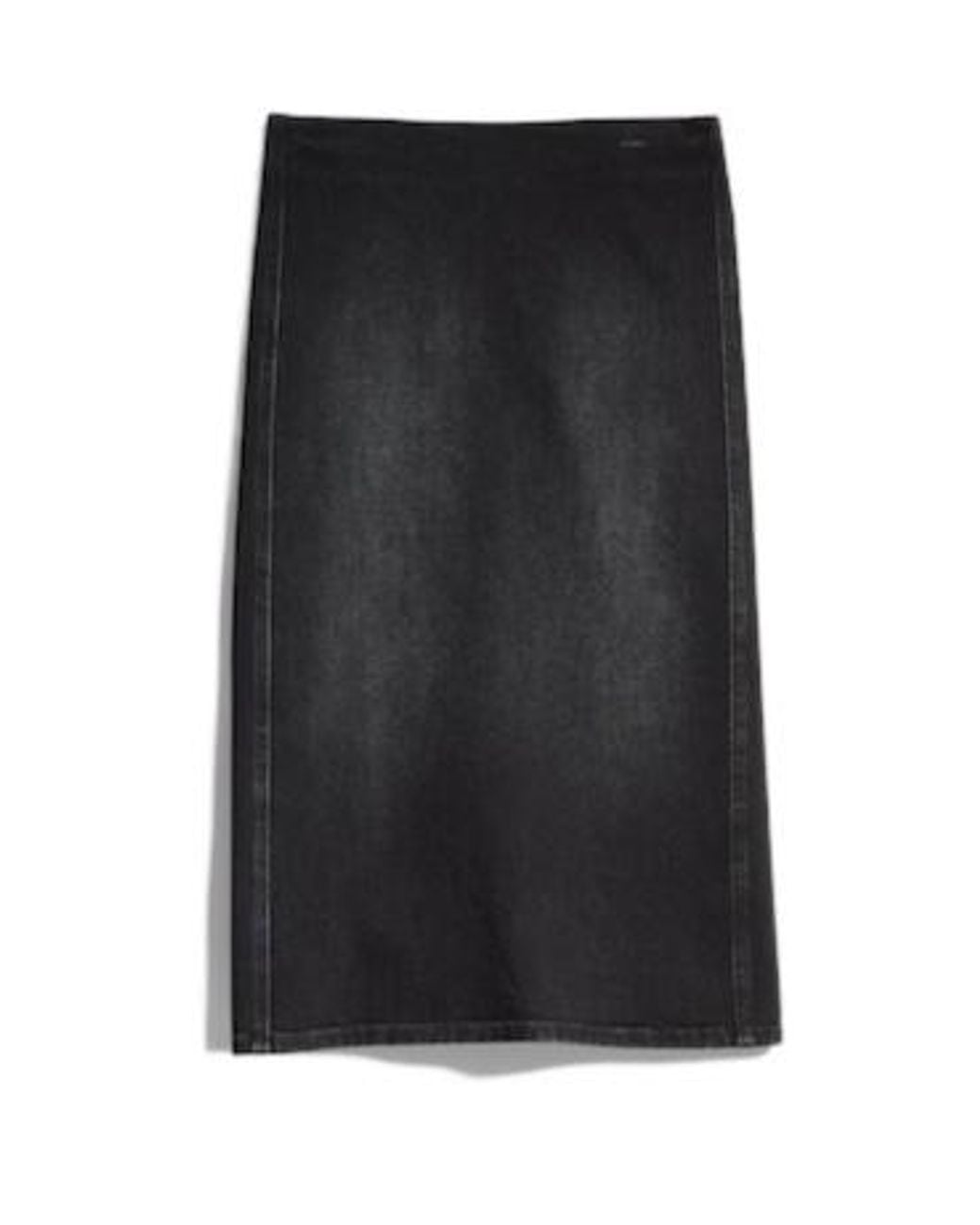 Gucci Black Stretch Cotton Denim Midi Skirt