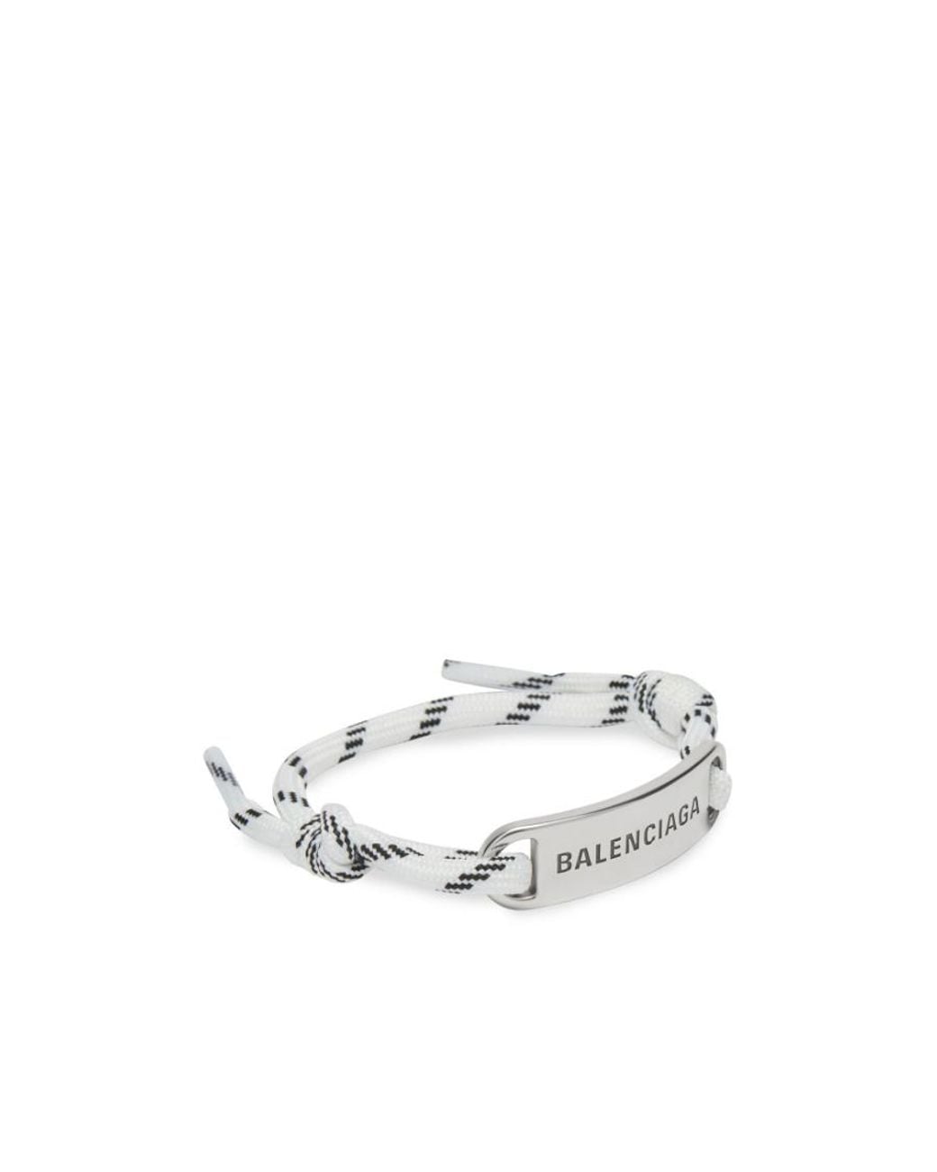 Balenciaga White Plate Bracelet for men