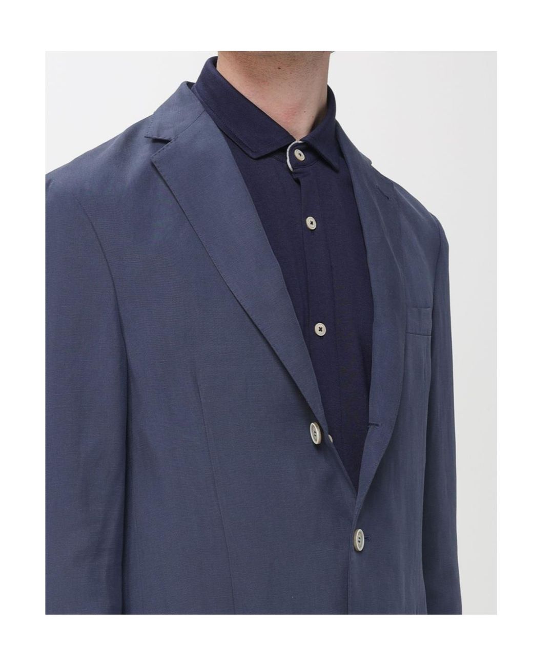 Eleventy Blue Button Single-Breasted Blazer for men