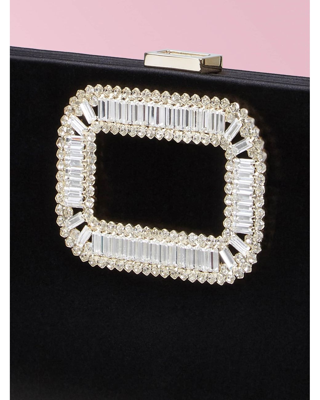 Roger Vivier Black Buckle Embellished Clutch Bag