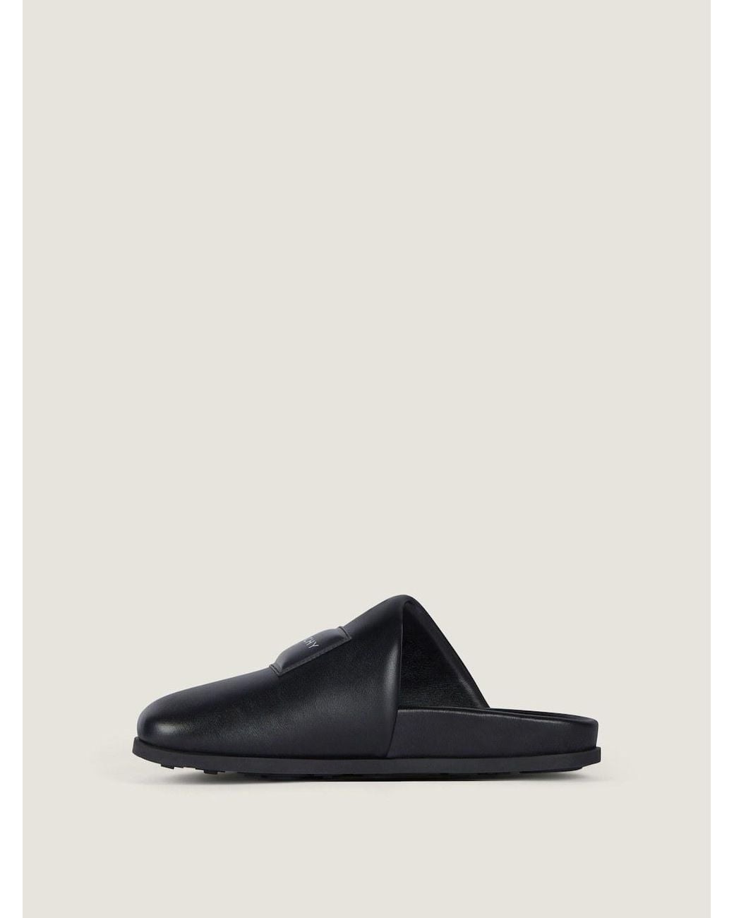 Givenchy Black Logo Label Flat Mules