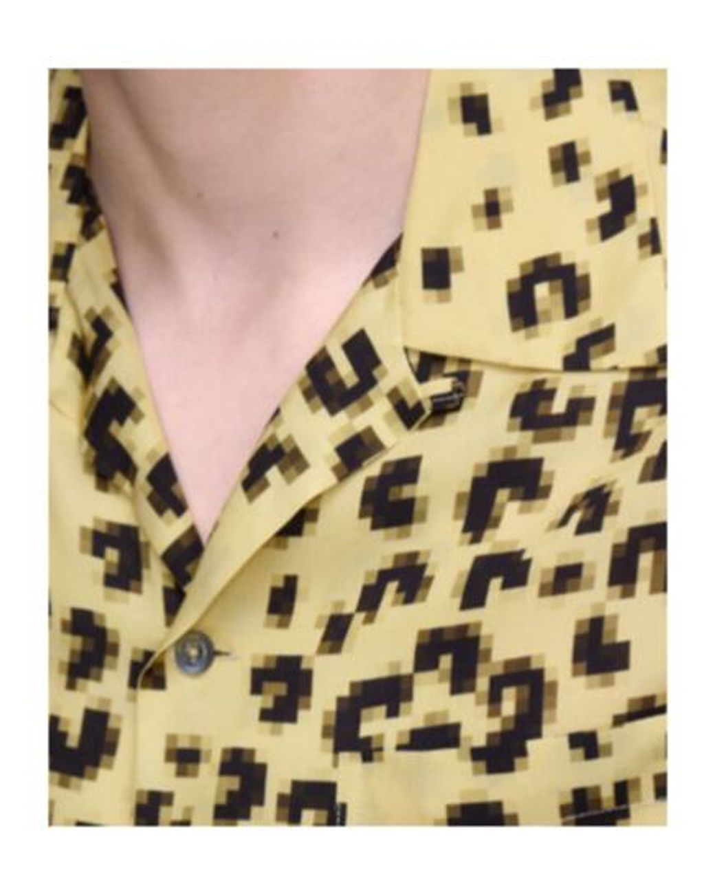 Maison Margiela Metallic Short Sleeve Leopard Shirt for men
