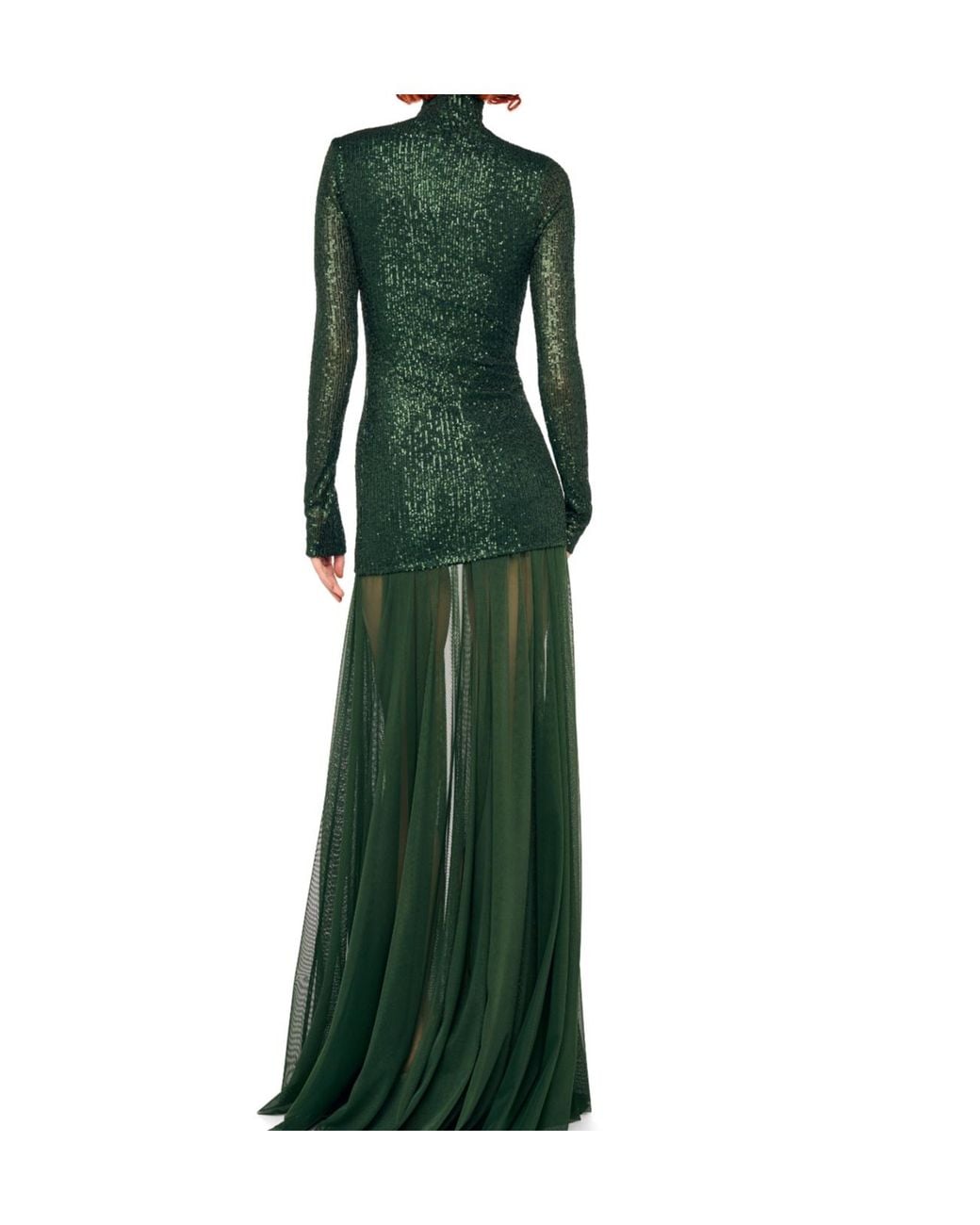 Norma Kamali Green Pickleball Sequin Mini Dress
