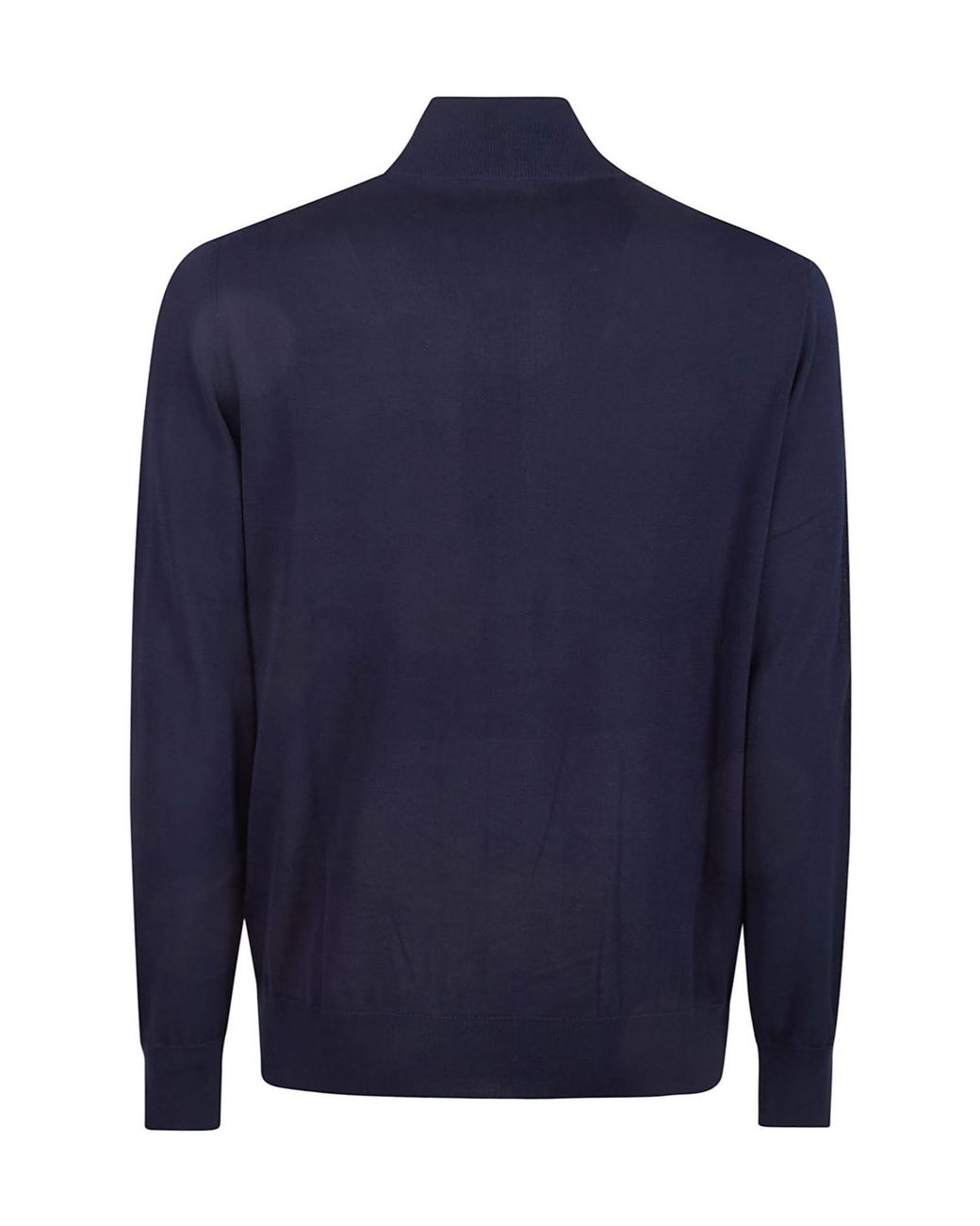 Ballantyne Blue Zip-Up Knit Cardigan for men