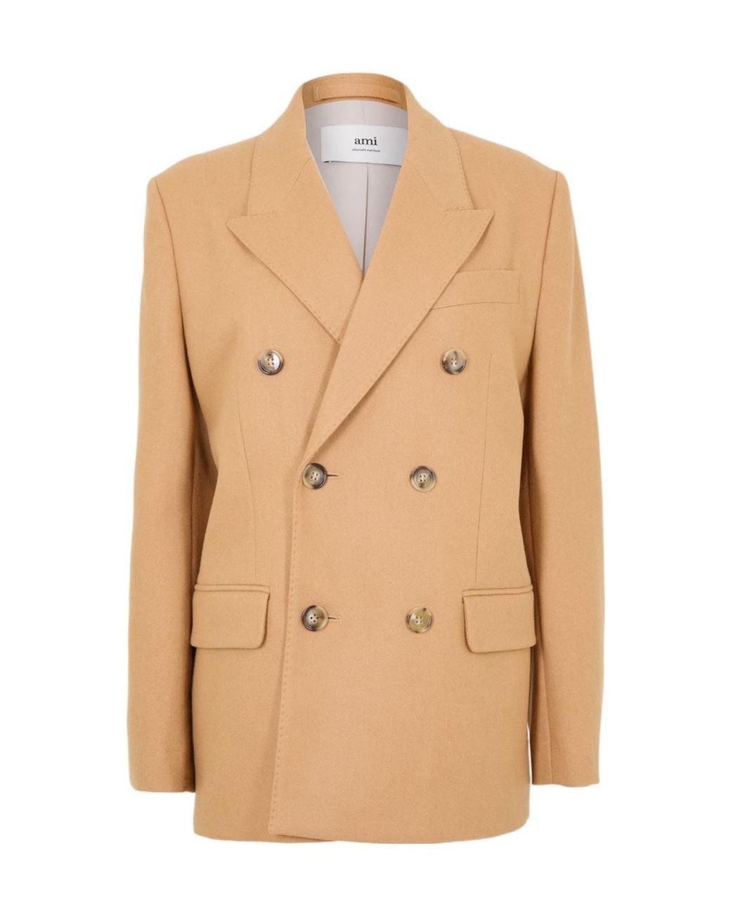AMI Natural Tailored Fit Textured Blazer