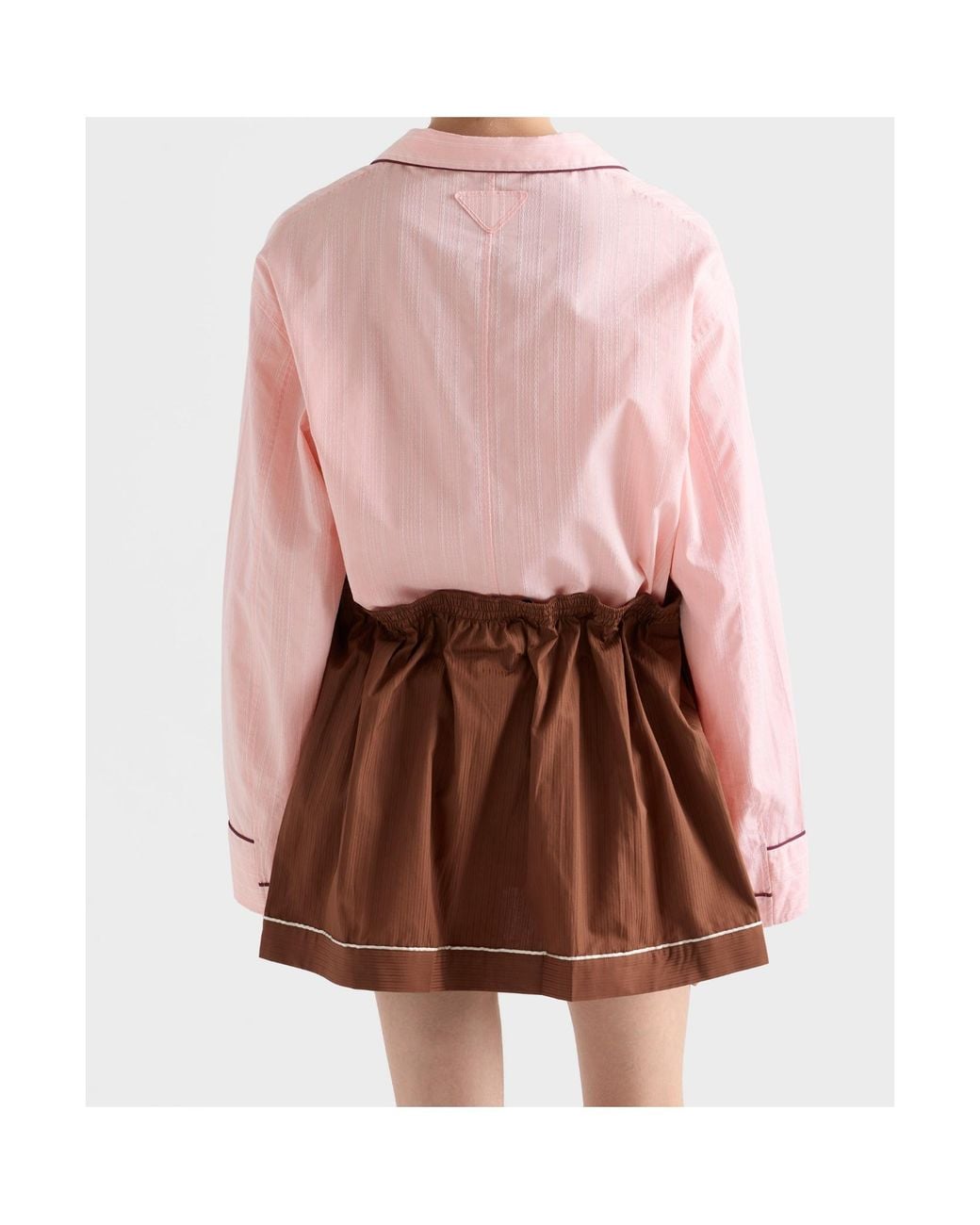 Prada Pink Long-Sleeved Button-Up Shirt
