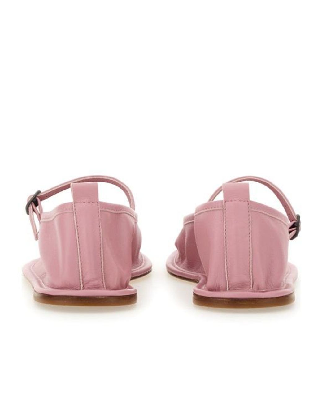 Hereu Pink Dansa Square-Toe Ballerina Shoes