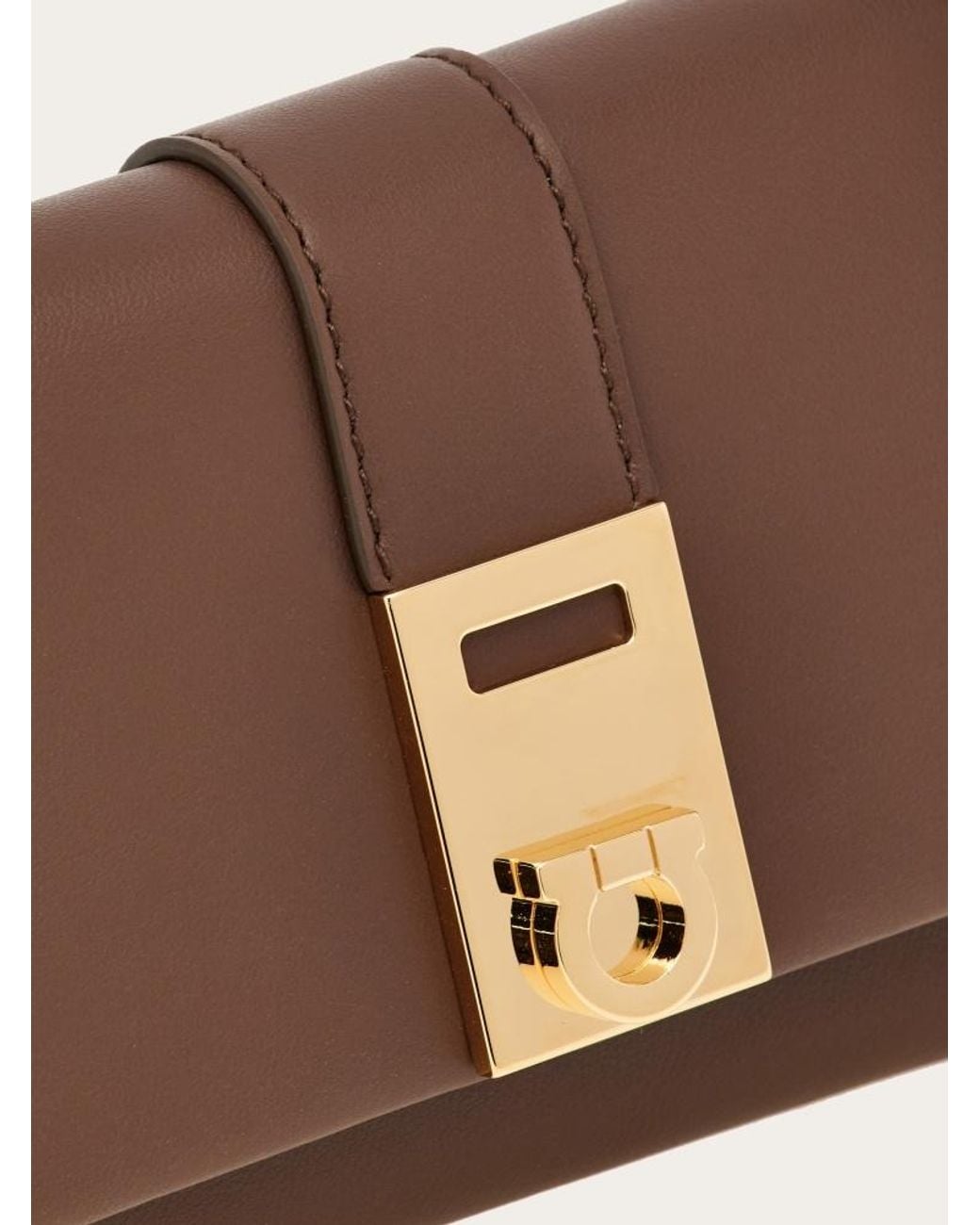 Ferragamo Brown Hug Two-Tone Wallet
