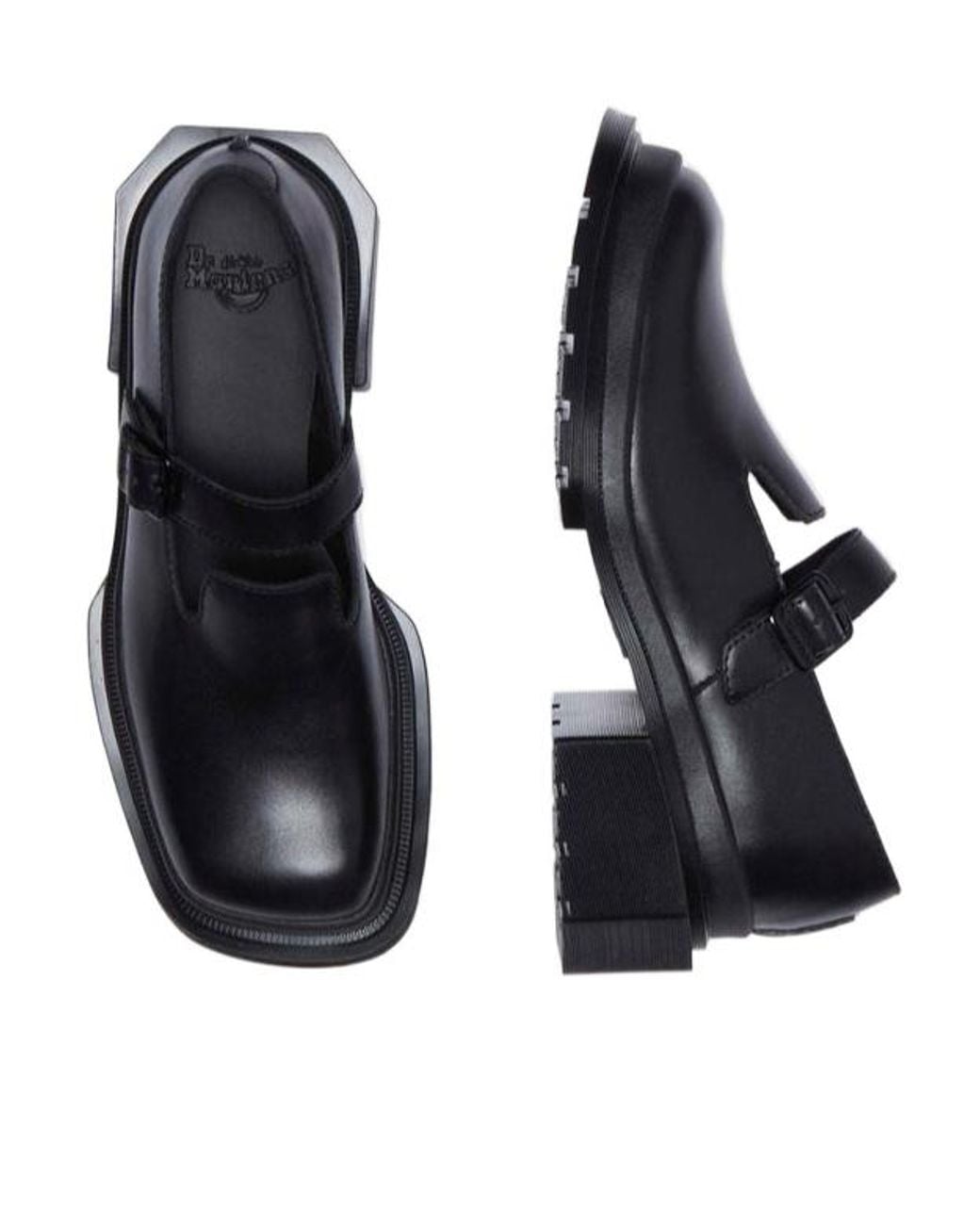 Dr. Martens Black Square-Toe Mary Jane Shoes