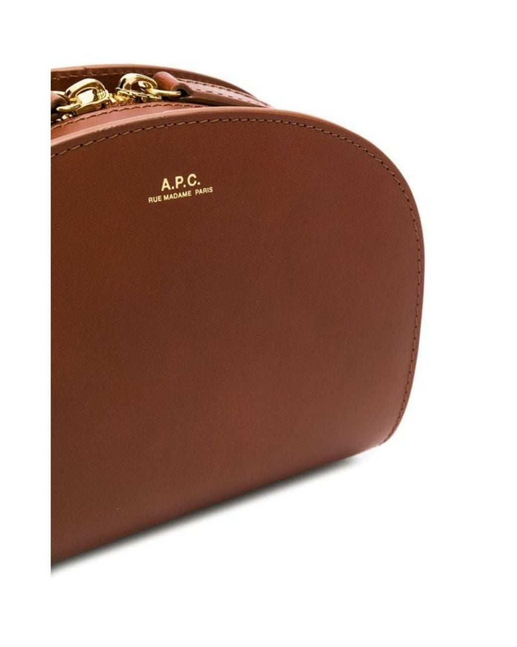 A.P.C. Brown Demi Lune Mini Crossbody Bag
