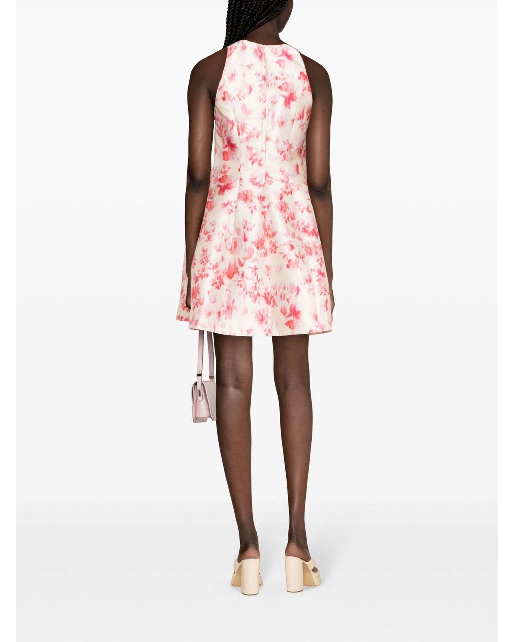 Philosophy Di Lorenzo Serafini Pink Floral Printed Sleeveless Dress