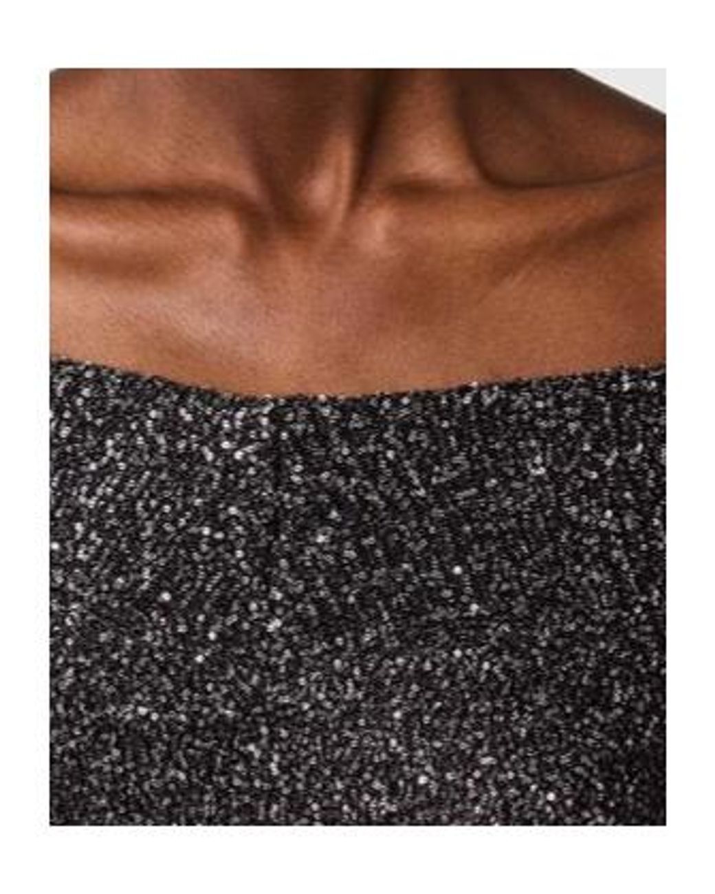 Stella McCartney Black Sequin Off-Shoulder Jumper