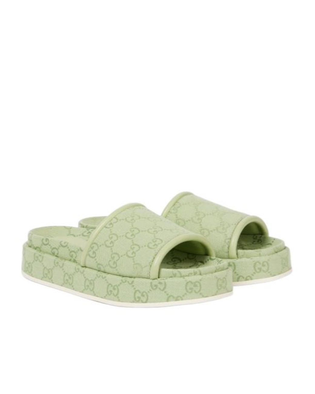 Gucci Green Clarice Slides