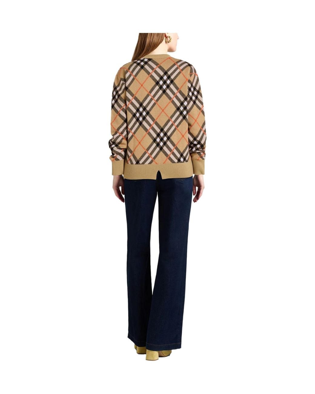 Burberry Brown Classic Printed Knit Sweater