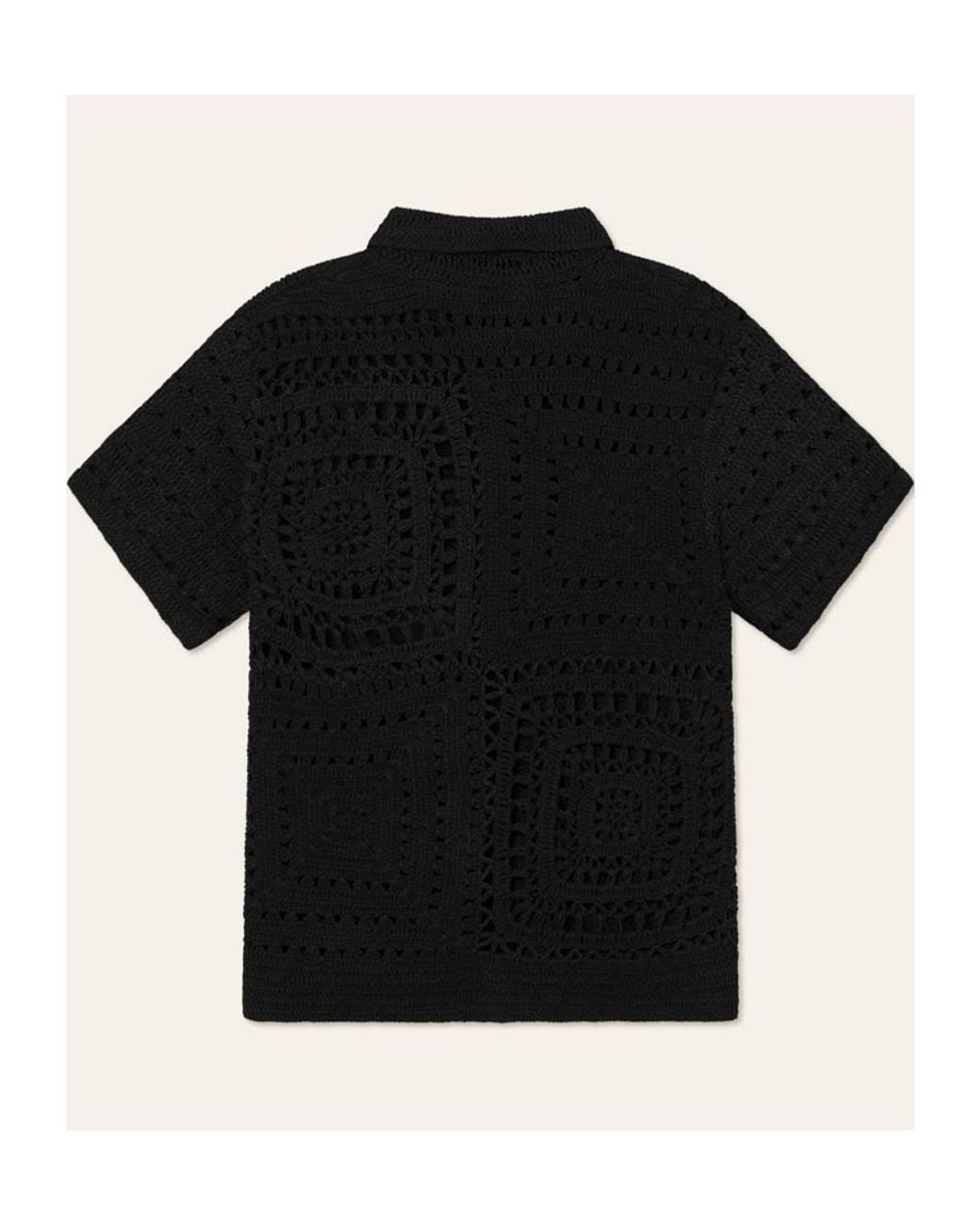 Les Deux Black Short-Sleeved Shirt for men