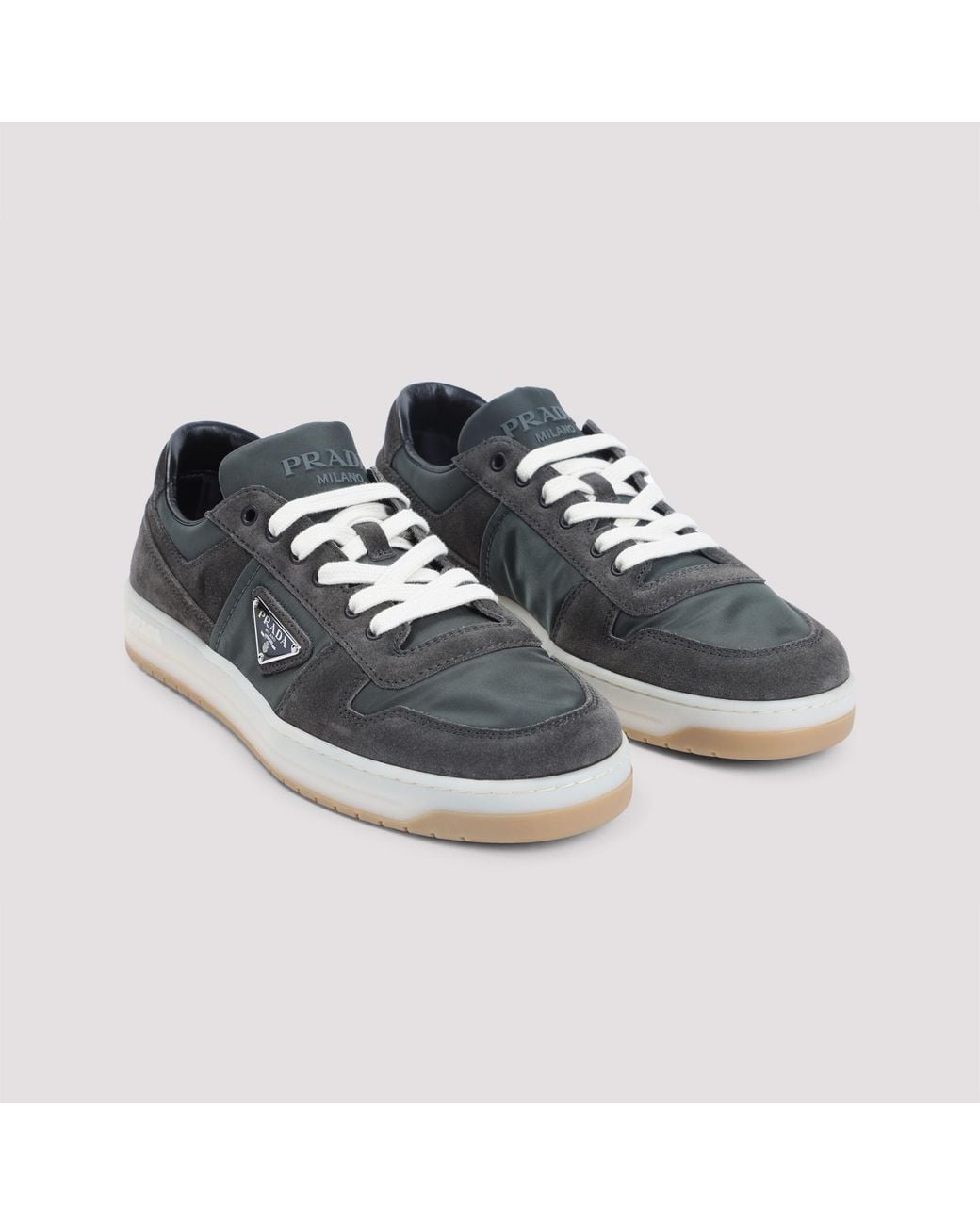 Prada Black Downtown Lace-Up Sneakers for men
