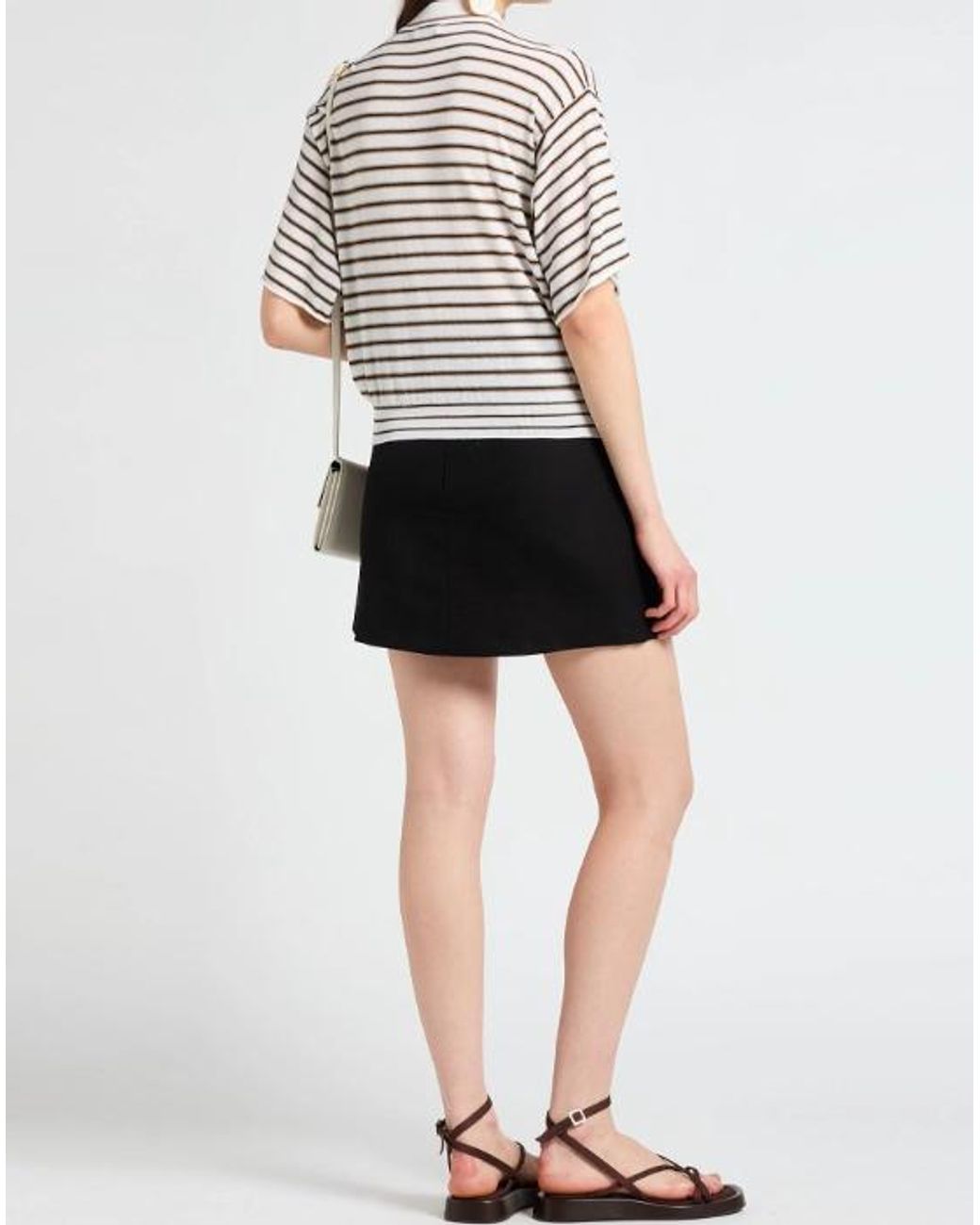 Brunello Cucinelli Gray Striped Sweater