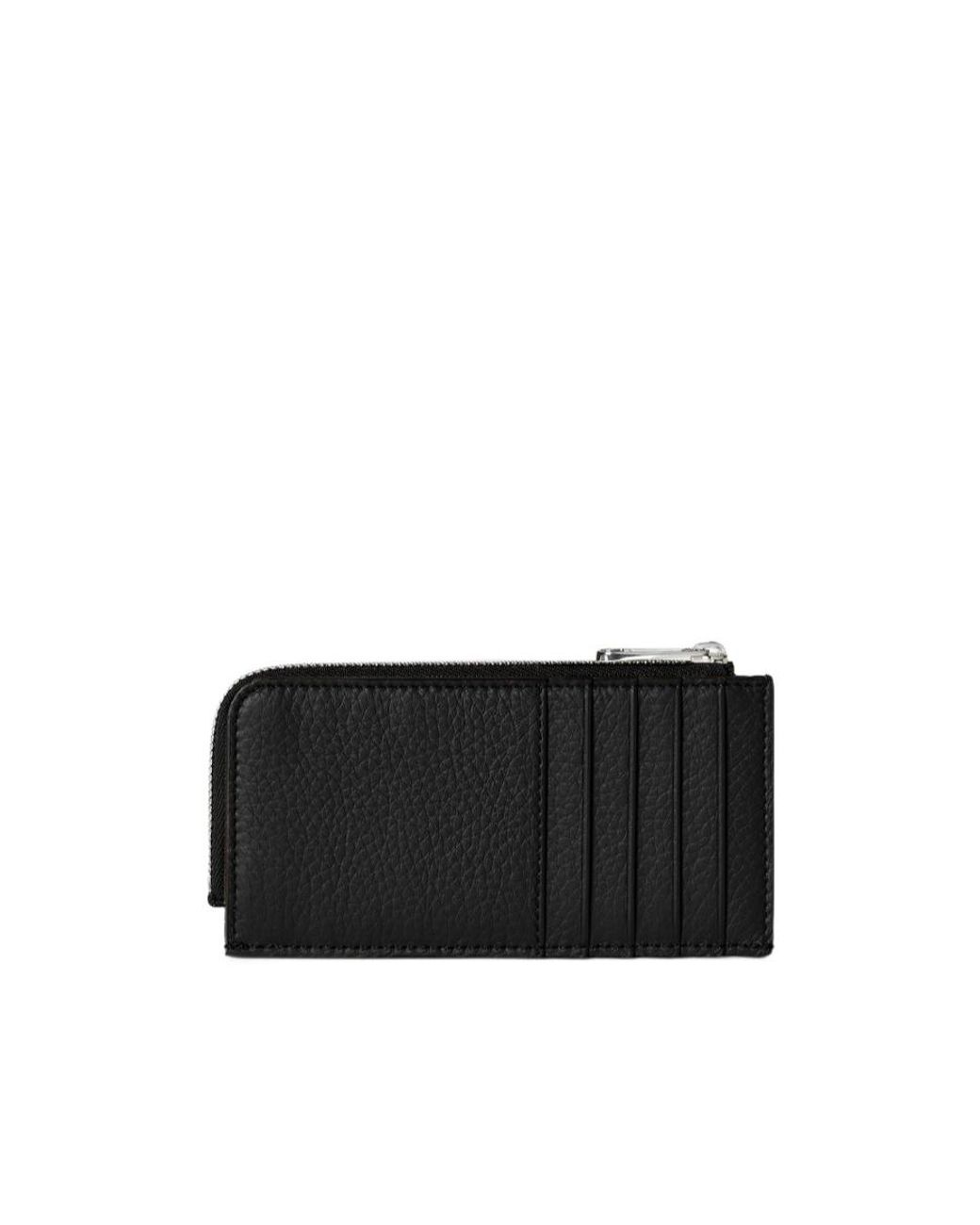 Gucci Black Zip Card Case With Logo for men